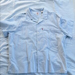 Levi's Sky Blue Seersucker Casual Button Down Shirt